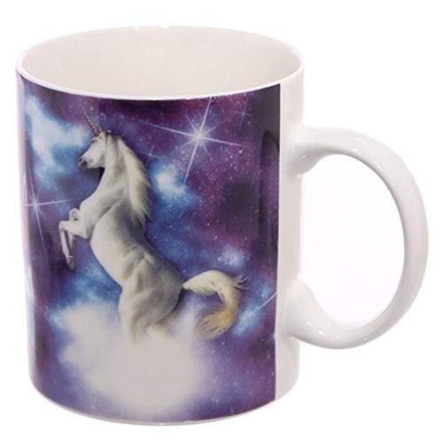 Puckator Majestic Bone China Unicorn Mug, Purple