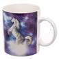 Puckator Majestic Bone China Unicorn Mug, Purple
