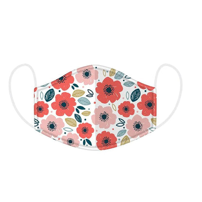 Puckator Re-Usable Washable Face Coverings Masks Breathable (Adults Poppy)