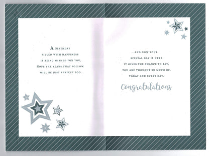 21st Birthday Card Large Boxed Design