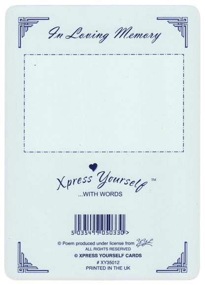 Memorial Graveside Card - In Loving Memory Forever in my Heart
