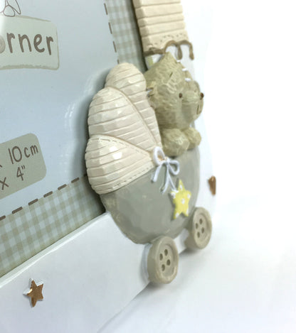 ukgiftstoreonline Baby Photo Frame Gift 6" x 4" With Pram Icon