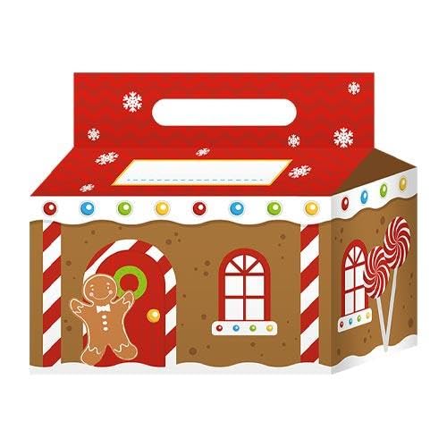 Gingerbread House Christmas Treat Boxes - Pack of 3