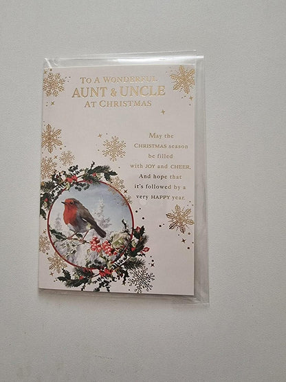to a wonderful aunt &uncle at Christmas card