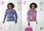 King Cole 5231 Knitting Pattern Womens Sweater and Cardigan in Sprite DK