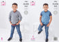 King Cole 5706 Knitting Pattern Childrens Sweater and Slipover in Big Value Tweed DK,Multi, 20-28 inch