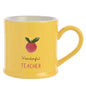 Celebrations - Love Life - 'Wonderful Teacher' Birthday/End of Term School Celebration Ceramic Mug - Kitchen Gifting and Homeware for Tea, Coffee & Hot Drinks - 330ml / 11.15oz.