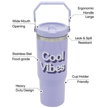 Lesser & Pavey Lilac Drinks Tumbler 900ml for Cold & Hot Drinks | Stylish Tumbler Drinking Glasses for Water & Cold Drinks | Lovely Tableware Glass Gifts for Women & Men