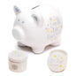 Widdop & Co. Ceramic Piggy Bank Tooth & Curl Set - Blue CG1825