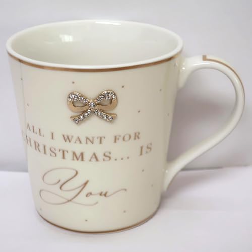 Lesser & Pavey All I Want for Christmas is You Mug - White - Gift Idea for Christmas - Xmas Themed, UK Design, Hot Drinks, Tea, Coffee
