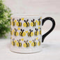 Cute Bee Mug Ceramic Coffee Bumble Bee Mug Busy Bee Mug with Bees Black Handle Gift Boxed 400ml Capacity