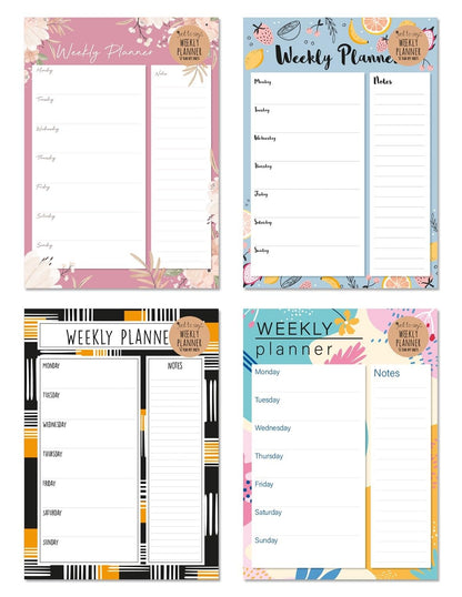 iCompact - 1x A4 Flowers Layout Weekly Planner Pad Design at Random