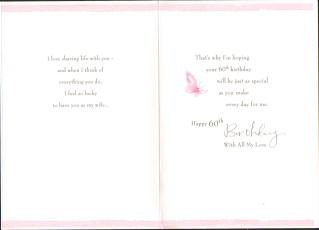 Wife 60th Birthday, Birthday Greetings Cards