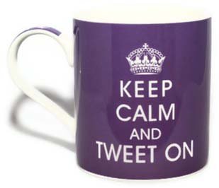 Keep Calm And Tweet On Fine China Mug