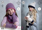 King Cole Ladies & Girls Hats, Mitts, Scarf & Snood Embrace Knitting Pattern 4592 DK