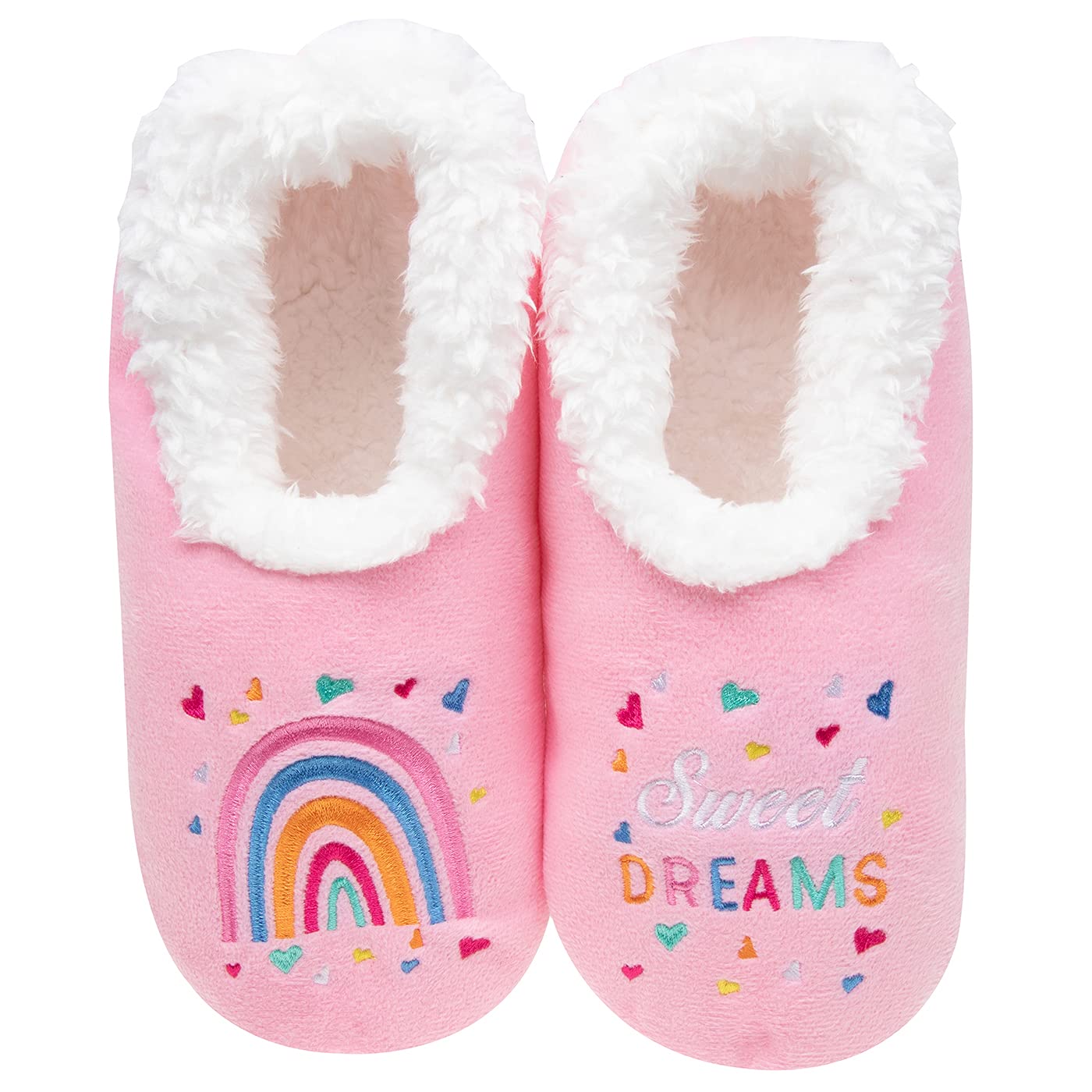 Snoozies! Pairables Sweet Dreams, Super Soft Sherpa Fleece Womens Slippers, Non Slip Sole - Ladies Sizes 3-7 (medium)