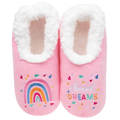 Snoozies! Pairables Sweet Dreams, Super Soft Sherpa Fleece Womens Slippers, Non Slip Sole - Ladies Sizes 3-7 (medium)