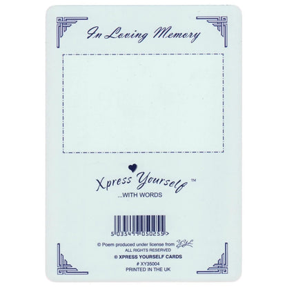 Xpress Yourself Loving Memory Graveside Memorial Card & Holder 5.75 X 4" Relations Friends Etc - My Dear Wife 35009