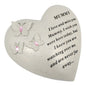David Fischhoff Mummy Memorial Butterfly Heart with Gems, Cream