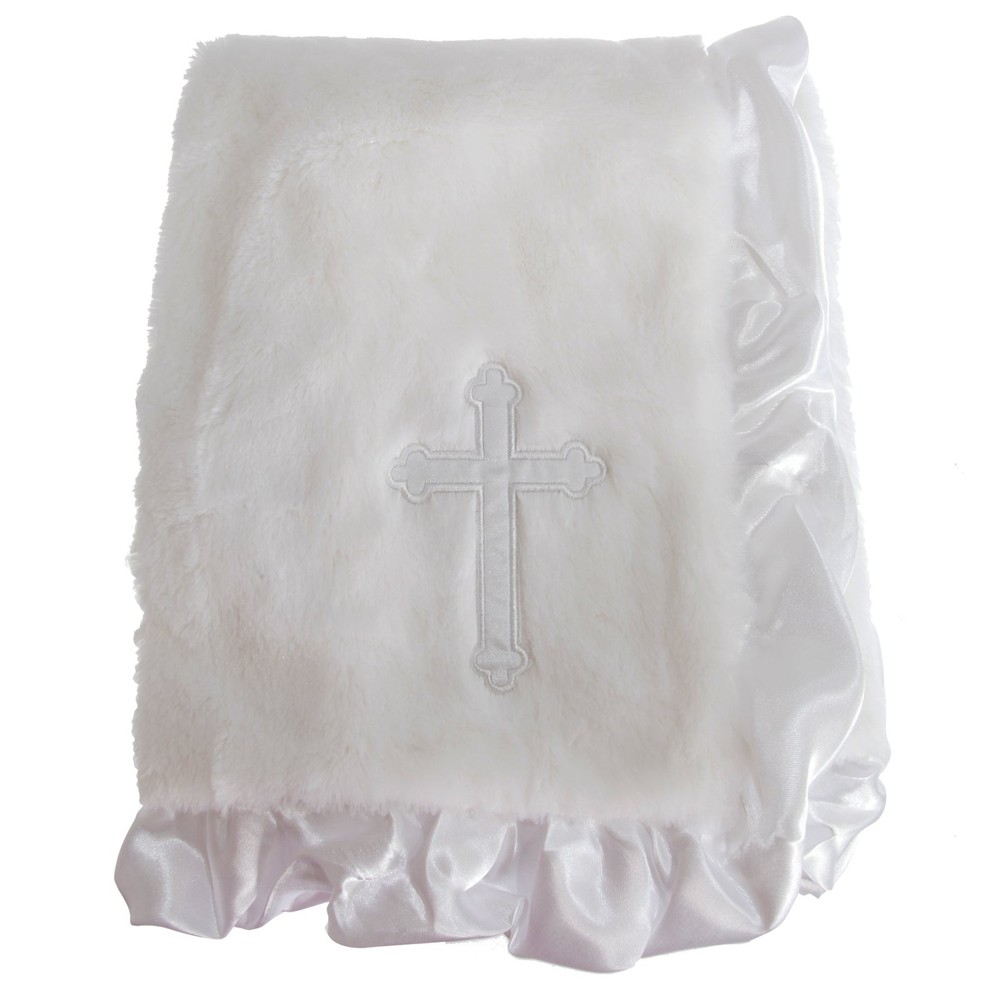 Snuggle Baby Christening Baby Blanket (76.2cm x 91.4cm) (White)