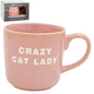 Lesser & Pavey Just Saying Crazy Cat Lady Mug Pink | Fun Cat Lover Coffee Mug | Large Tea & Coffee Cup | Everyday Bone China Drinkware