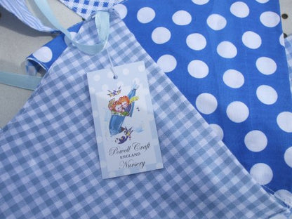 Powell Craft Handmade Blue Bunting - Perfect for Nursery / Babies Room / Play Room