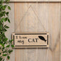 Widdop Best of Breed Natural Wood Plaque - I Love My Cat