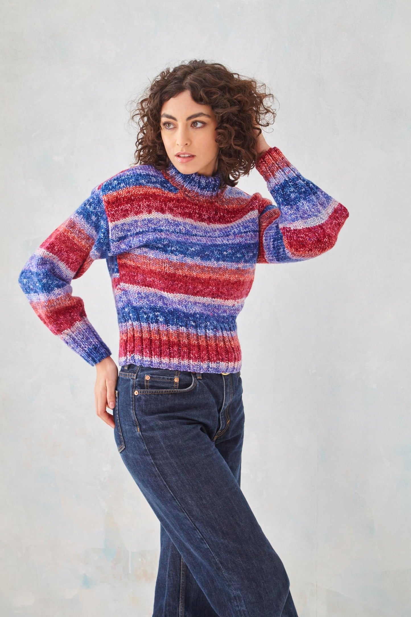 King Cole Ladies Knitting Pattern Womans Chunky Sweater & Slipover (6203)
