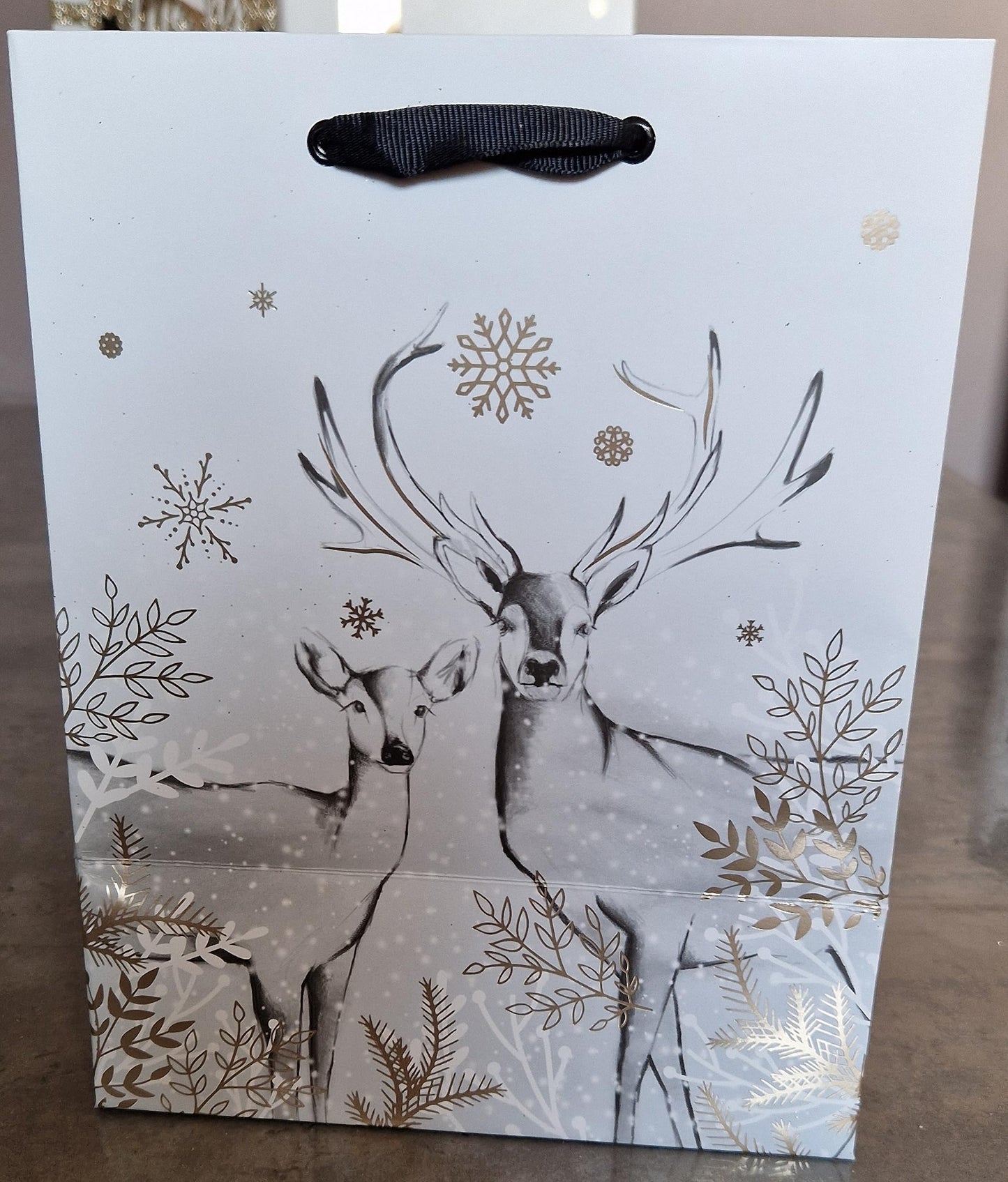 Reindeer Christmas Gift Bags 4pk