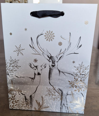 Reindeer Christmas Gift Bags 4pk