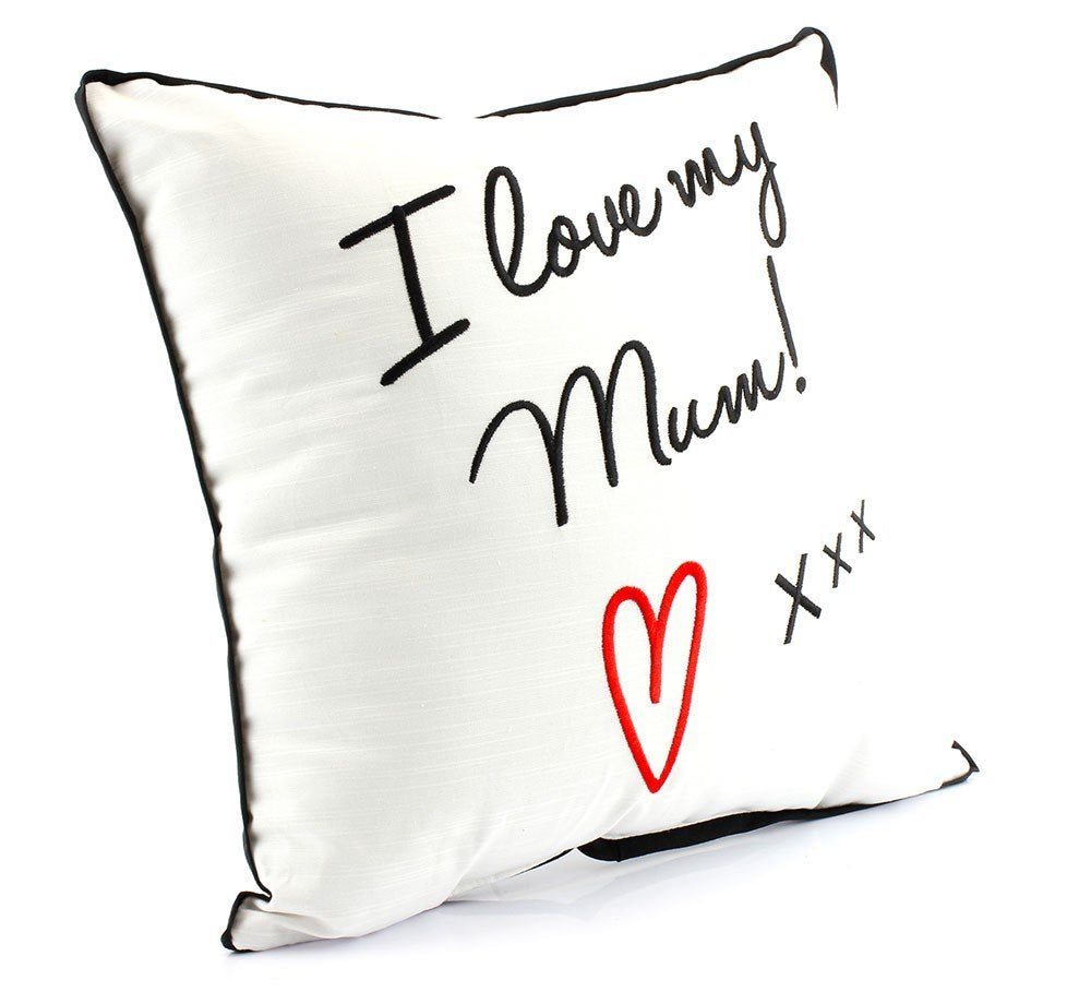 "I Love My Nan" Fun Novelty Black and White Decorative Cushion