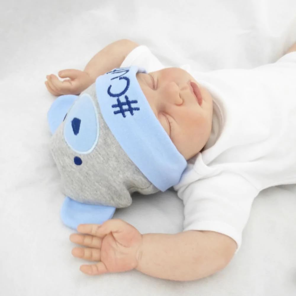 Boys Hat And Socks Set 0-6 Months Grey/Blue
