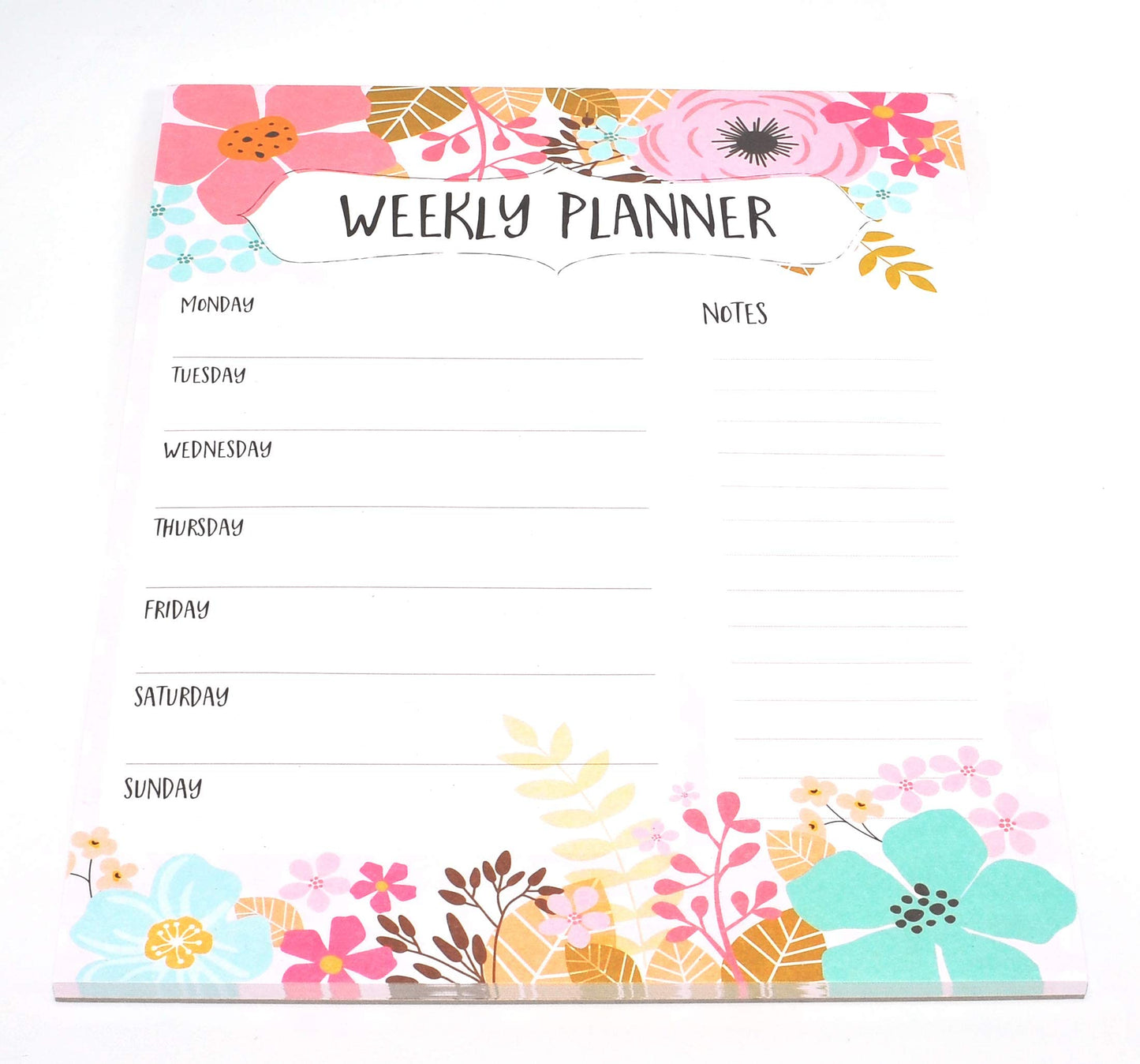 iCompact - 1x A4 Flowers Layout Weekly Planner Pad Design at Random