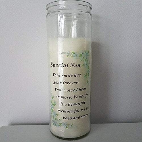 " Special Nan" Memorial Jar Style Burnable Wax Candle