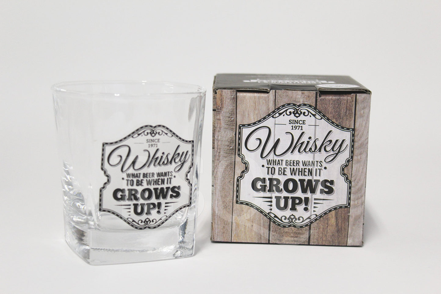 Brand New Gents slogan Whiskey Spirits Glass Tumber 3 designs (Whiskey What Beer Wants...)