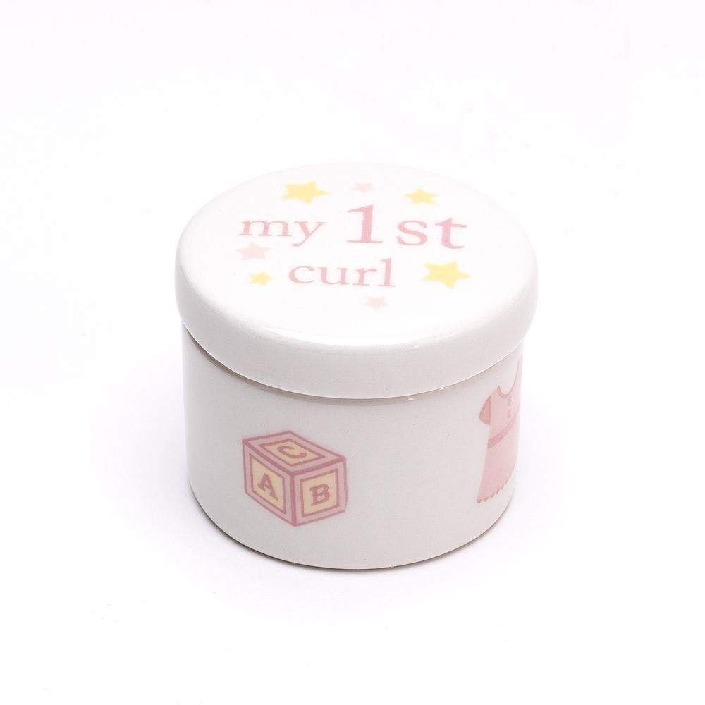 Widdop & Co. Ceramic Piggy Bank Tooth & Curl Set - Pink CG1824