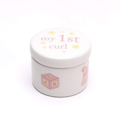 Widdop & Co. Ceramic Piggy Bank Tooth & Curl Set - Pink CG1824