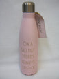 On A Bad Day There's Always Lipstick Pink Metal Water Bottle LP41356