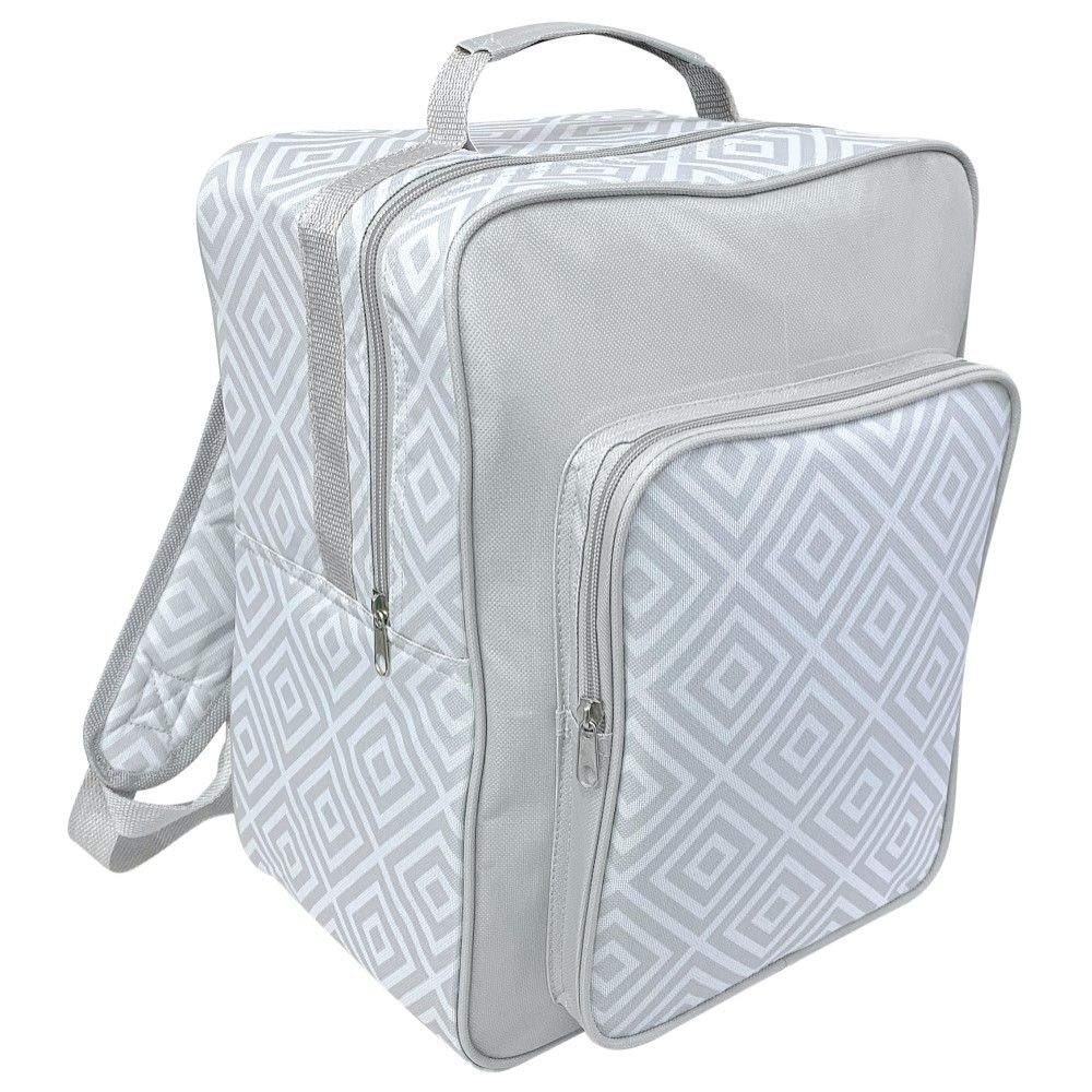 Geometric Sandwich Cooler Lunch Bag - Grey