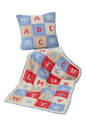 King Cole 5733 Knitting Pattern Alphabet Blanket and Cushion Cover in Cottonsoft DK