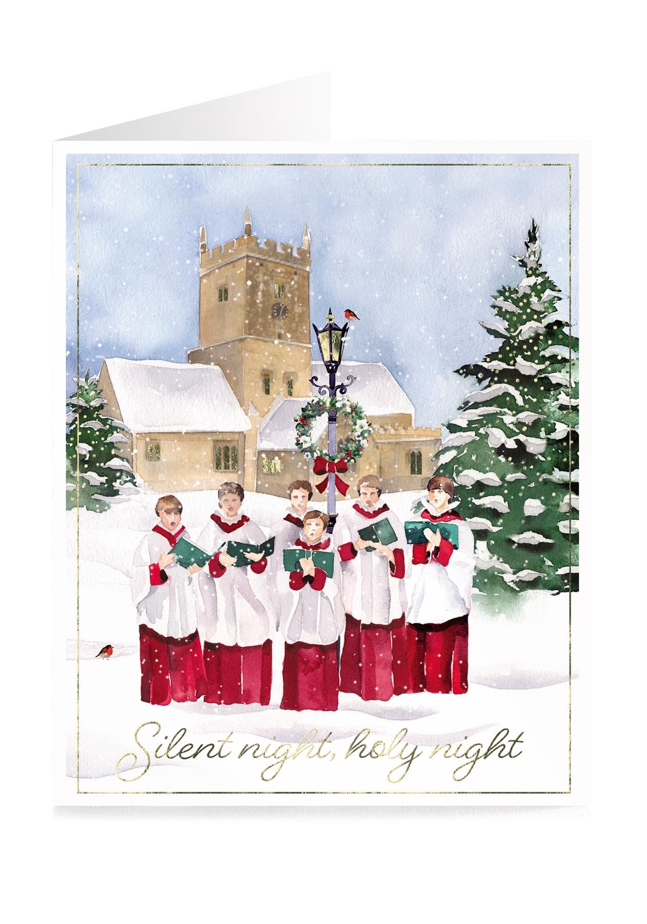 Tom Smith Boxed Christmas Cards Pack - 15 Luxury Xmas Cards with Envelopes and Seals - Recycled Eco Friendly Christmas Card Set