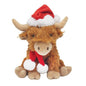 Lesser & Pavey 8" Sitting Christmas Cuddly Highland Cow Soft Toy