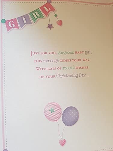 Baby Girl - Congratulations On Your Christening - Large Boxed Card