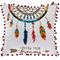 Lesser & Pavey Cushion with Pom Poms - DREAM CATCHER - Follow Your Dreams