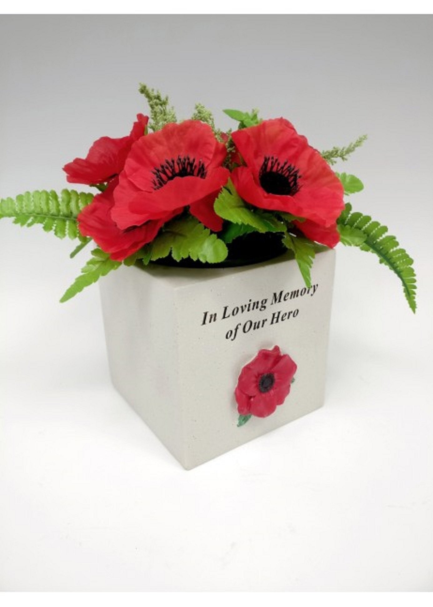 In Loving Memory of our Hero Rosebowl Grave Memorial Vase