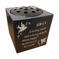 David Fischhoff Gran Dove Rose Bowl, Poly Resin, Grey, 13.5 x 13.5 x 15 cm
