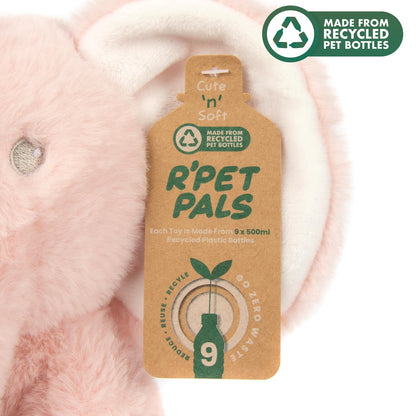 L & P Home & Gifts Lesser & Pavey R pet pals Nelly elephant pink Teddy Bear For Kids | Made Up of Recycled Bottles | Stuffed Animal Soft Toys | Ideal For Birthday or Baby Gift