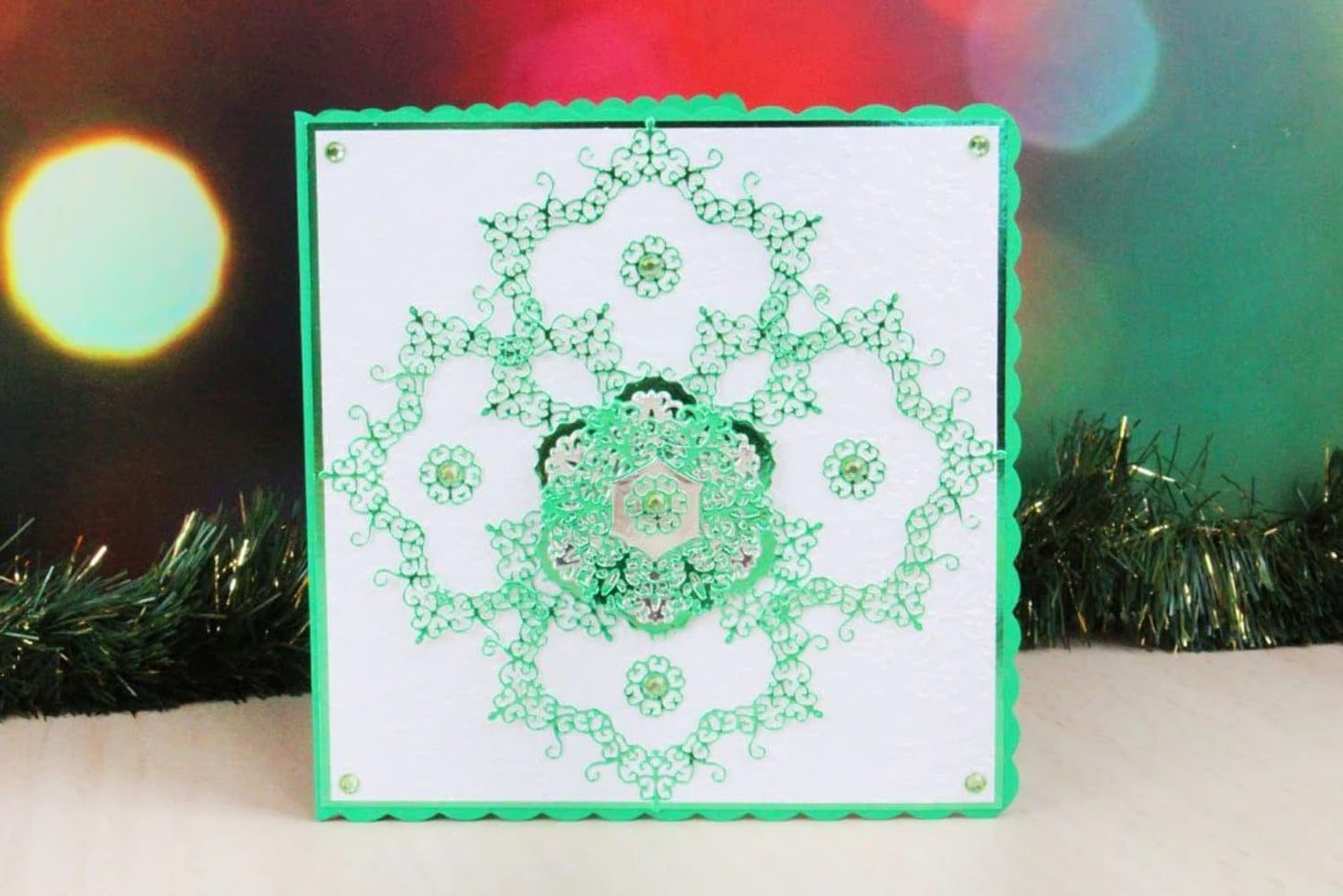 Tattered Lace Snowflake Doily, Metal, Silver, 9.8 x 11 x 0.02 cm