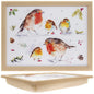 The Leonardo Collection LP52118 Macneil Christmas Winter Robins Cushioned Lap Tray, 44x34x6cm