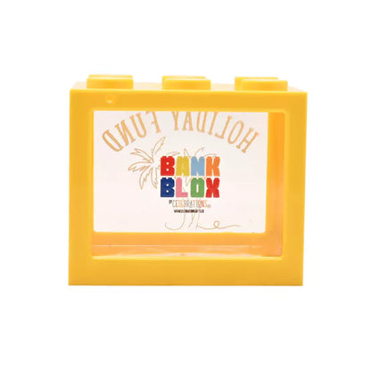Bank Blox Yellow Money Box - Holiday Fund